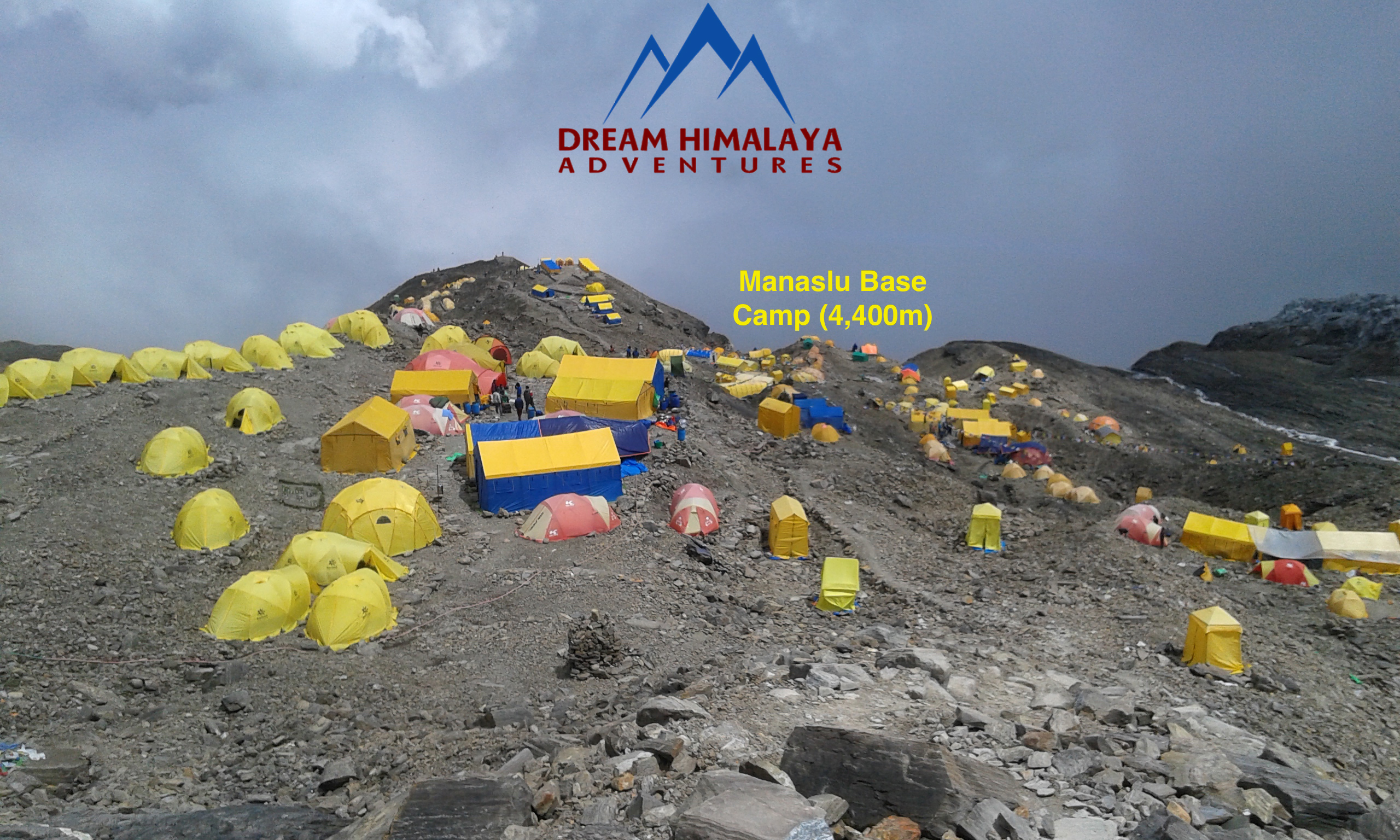 Mt Manaslu base camp (4400m)