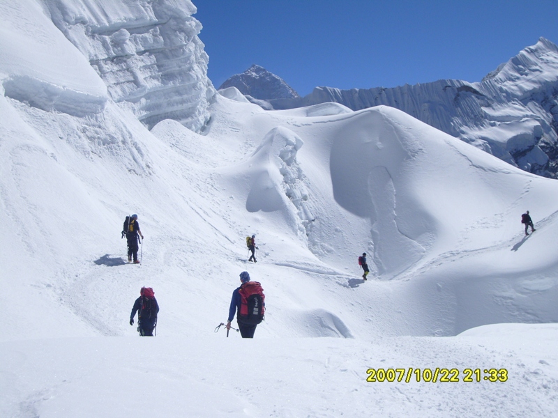 Climbing on Island Peak Everest region